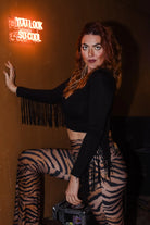 Retro tiger stripe bell bottoms for women by Shop Sovi
